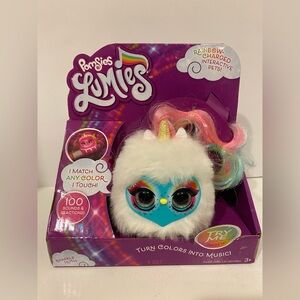 Pomsies Lumies “Let’s Learn Colors” Plush Unicorn Interactive Toy